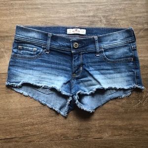 Hollister frayed low rise shorts